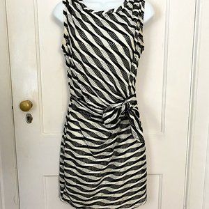 Guess Black and White, Wavy Patterned, Sleeveless Dress, Size 4